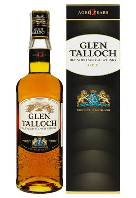 Виски Glen Talloch Gold 12 YO Deluxe Blended Scotch в коробке 0.7 л